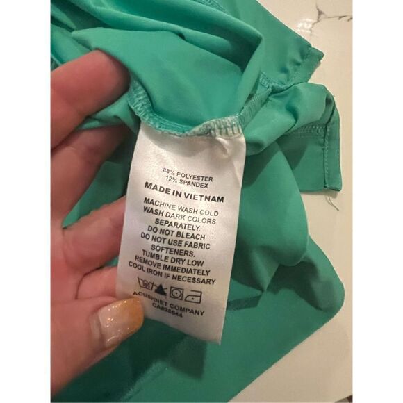 Footjoy FJ Men’s Green Polo Sz L Short Sleeve Split Hem Golf - Picture 6 of 9